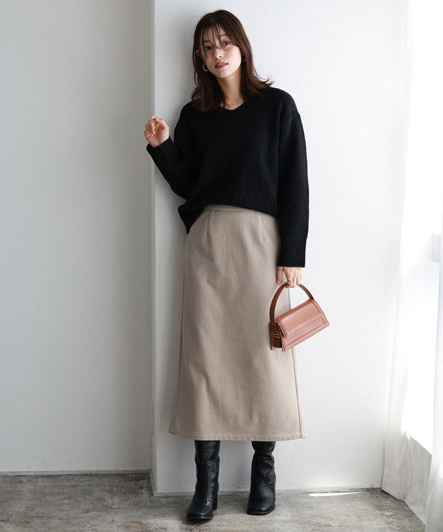 マーベラス バイ ピエロ marvelous by Pierrot ネックが選べるウールライクニット 【Vネック】