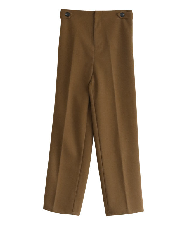 ウールタッチサイドボタンパンツ