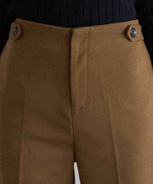 ウールタッチサイドボタンパンツ