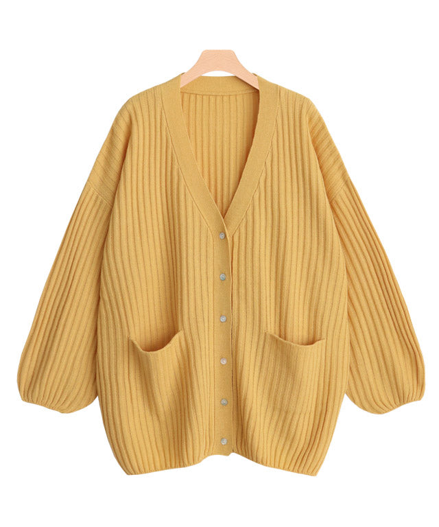Marvelous by Pierrot Relaxed Rib Knit Cardigan