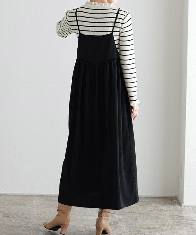 マーベラス バイ ピエロ marvelous by Pierrot 2wayギャザー切り替えキャミワンピース