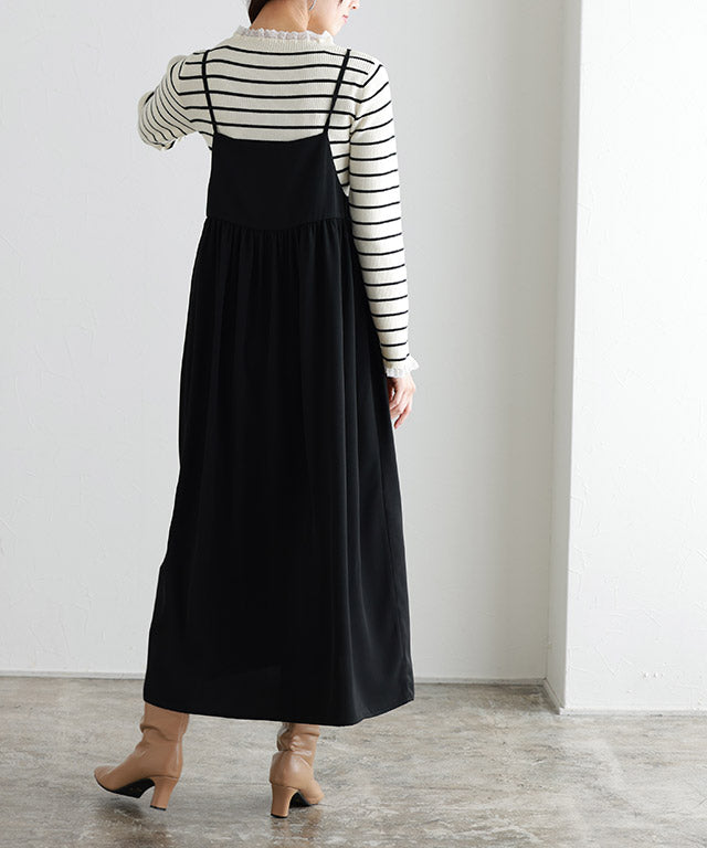 マーベラス バイ ピエロ marvelous by Pierrot 2wayギャザー切り替えキャミワンピース