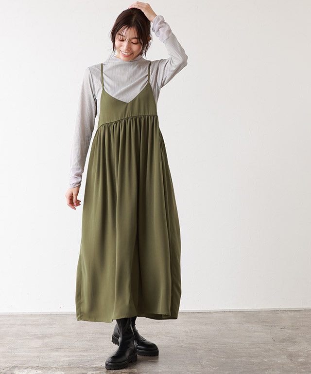 マーベラス バイ ピエロ marvelous by Pierrot 2wayギャザー切り替えキャミワンピース