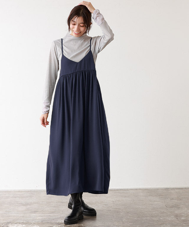 マーベラス バイ ピエロ marvelous by Pierrot 2wayギャザー切り替えキャミワンピース