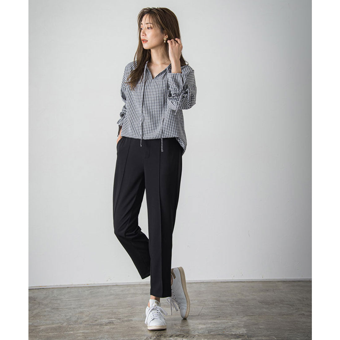 Pair Skin Pintuck Pants
