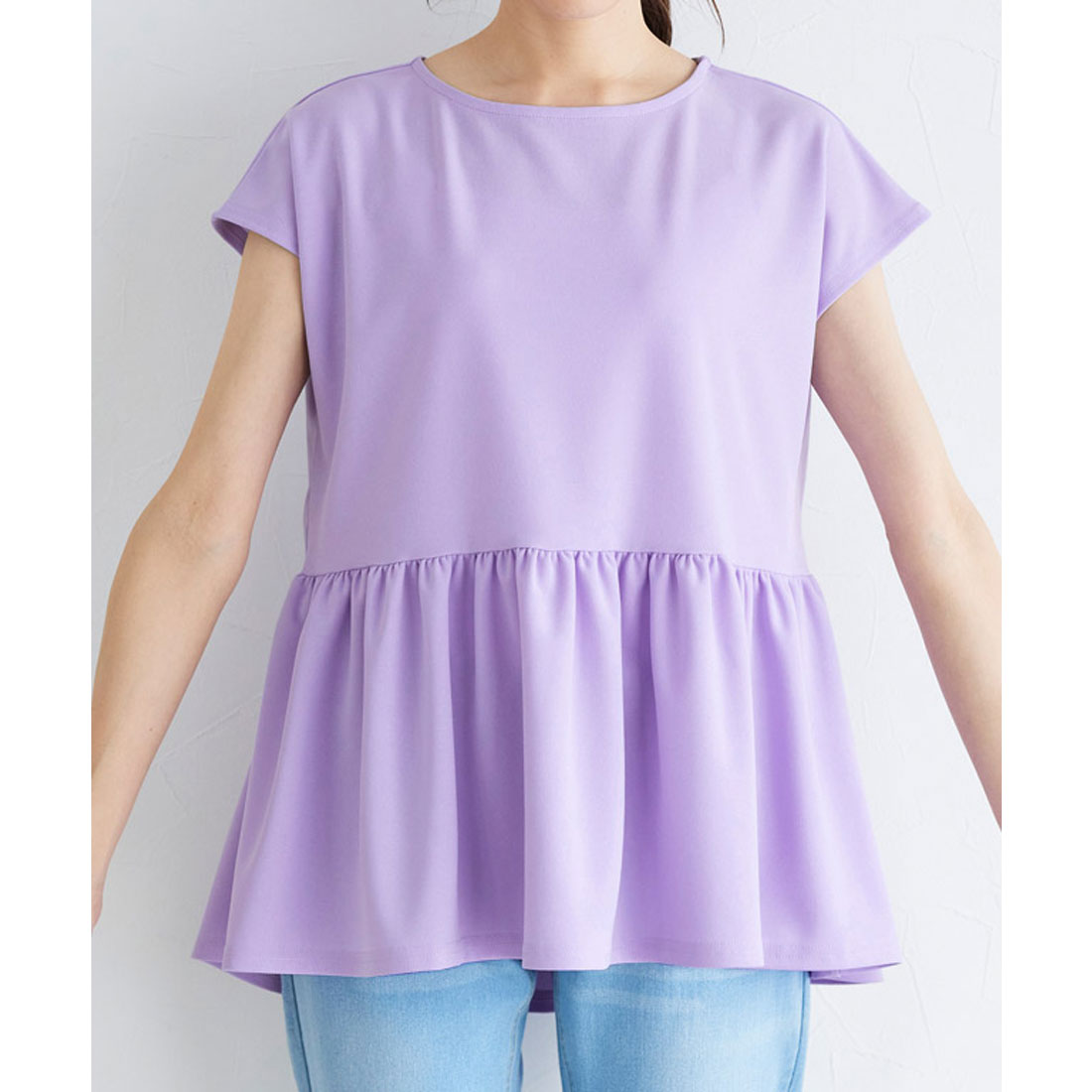 フレンチスリーブフレアTブラウス