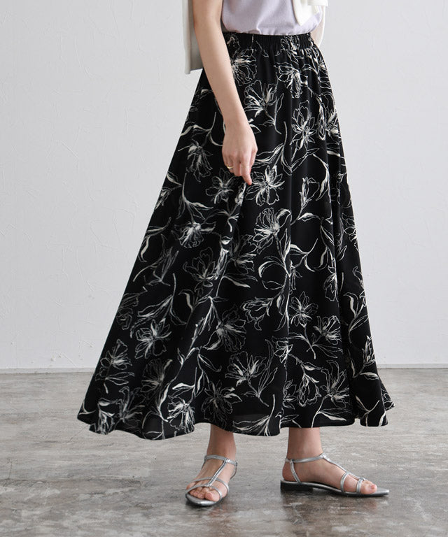 【低身長向け】選べる花柄ギャザースカート