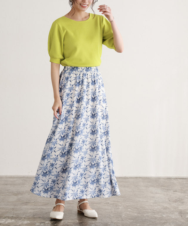 【低身長向け】選べる花柄ギャザースカート