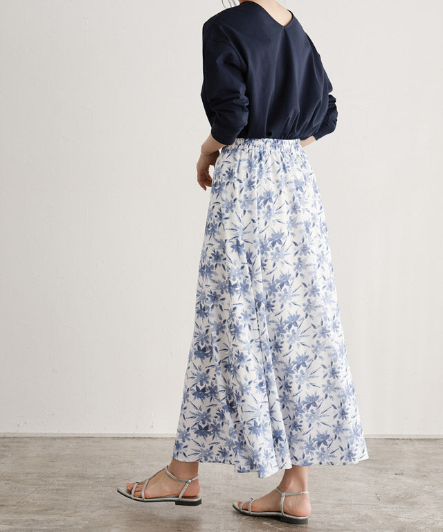 【低身長向け】選べる花柄ギャザースカート