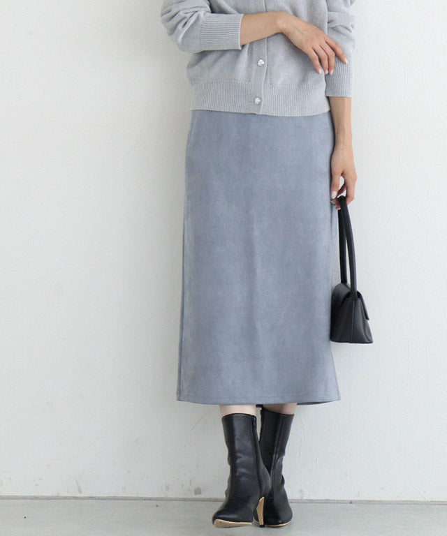 マーベラス バイ ピエロ marvelous by Pierrot カットスエードタイトスカート【ノーマル】 (アッシュブルー) アッシュブルー