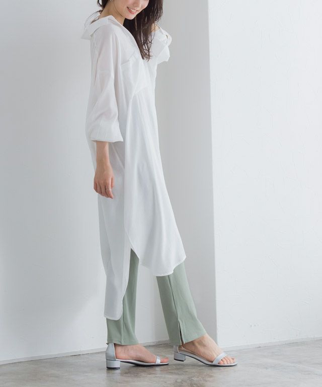 Henry Neck Tunic Shirt Dress