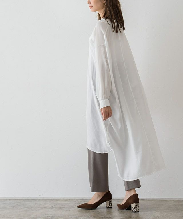 Henry Neck Tunic Shirt Dress