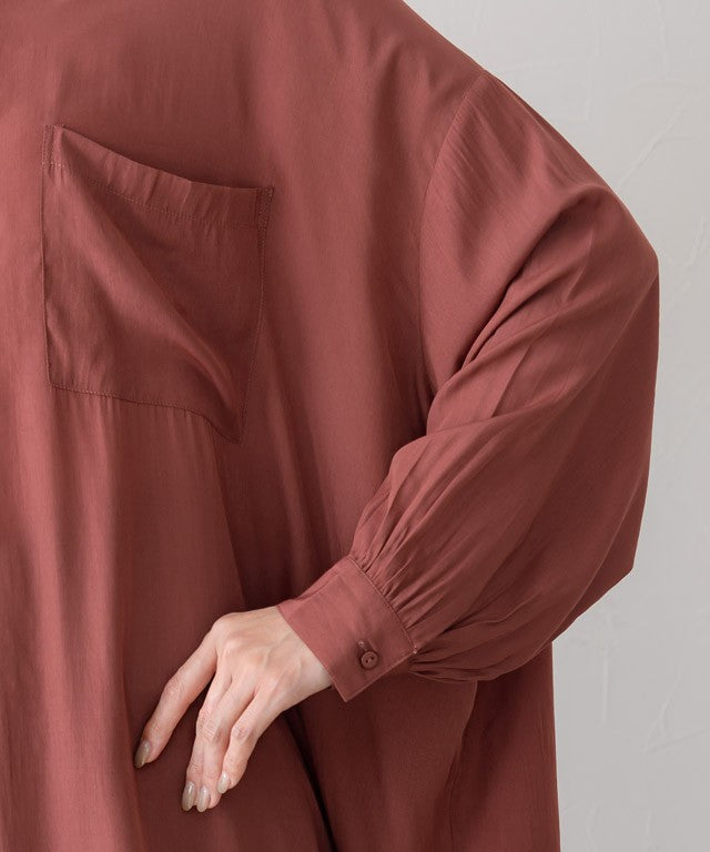 Henry Neck Tunic Shirt Dress