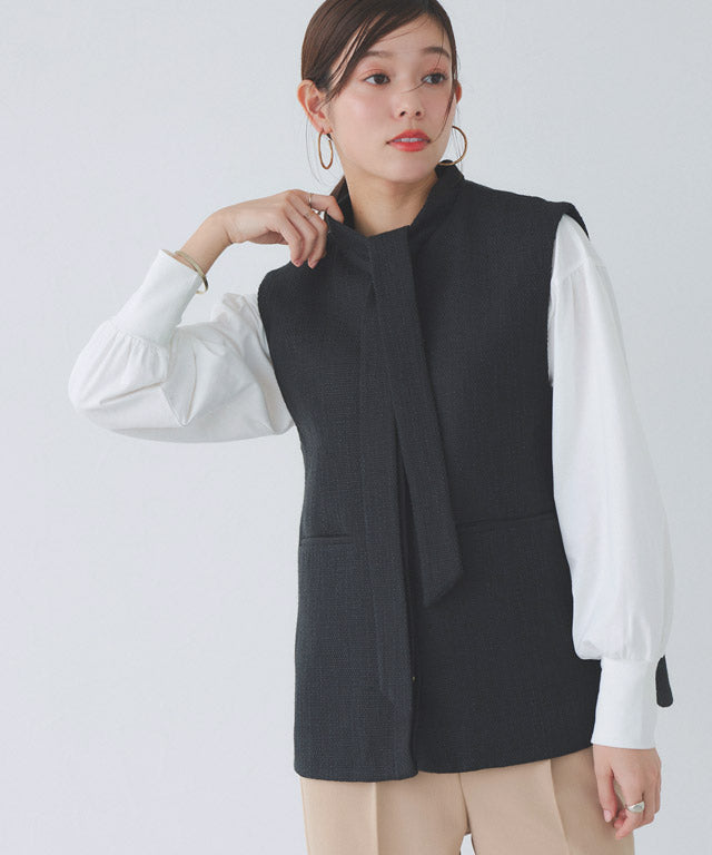 2wayボウタイツイードジレ