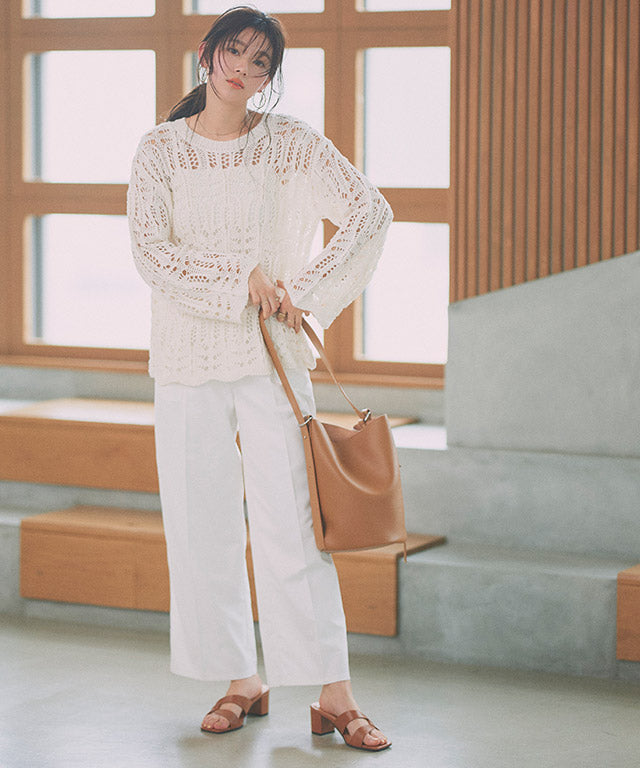 クロシェ編みニット