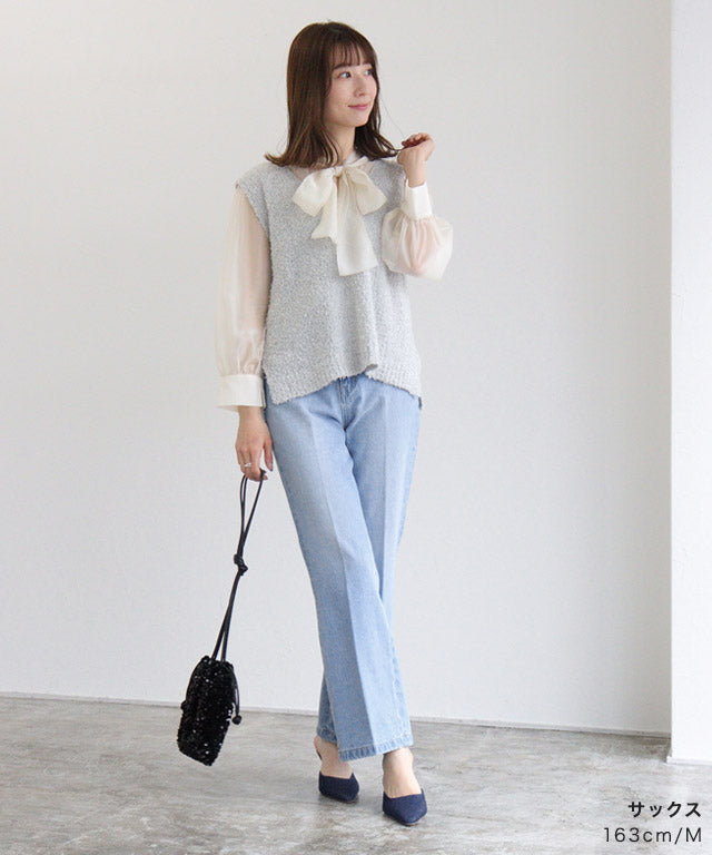 マーベラス バイ ピエロ marvelous by Pierrot 【NHK「あさイチ」紹介】フレアデニムパンツ