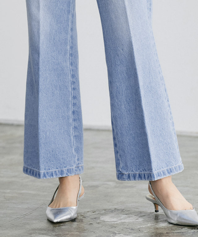 マーベラス バイ ピエロ marvelous by Pierrot 【NHK「あさイチ」紹介】フレアデニムパンツ