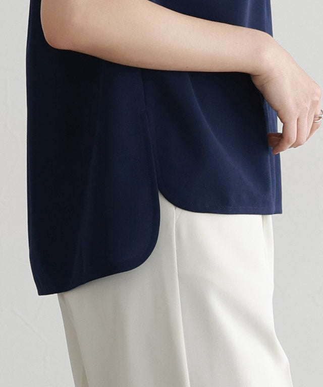 雙面珍珠點綴T恤襯衫