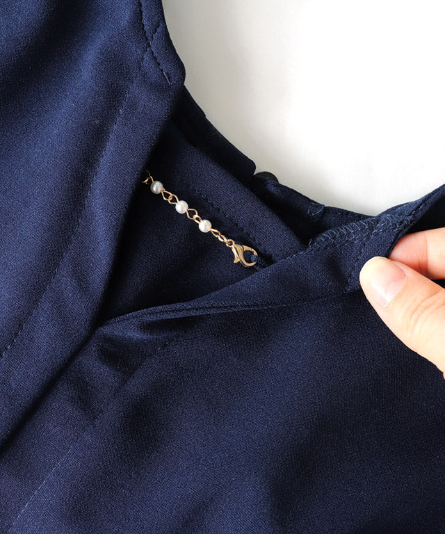 雙面珍珠點綴T恤襯衫