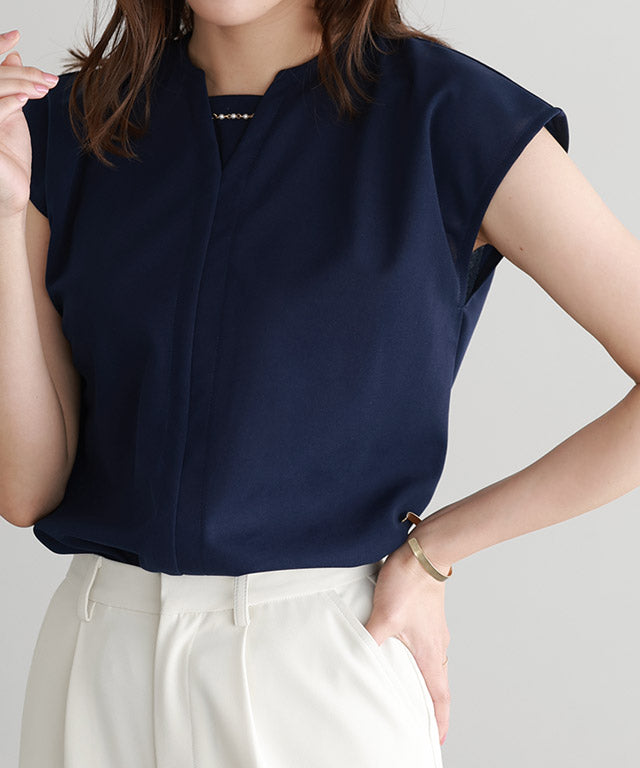 雙面珍珠點綴T恤襯衫