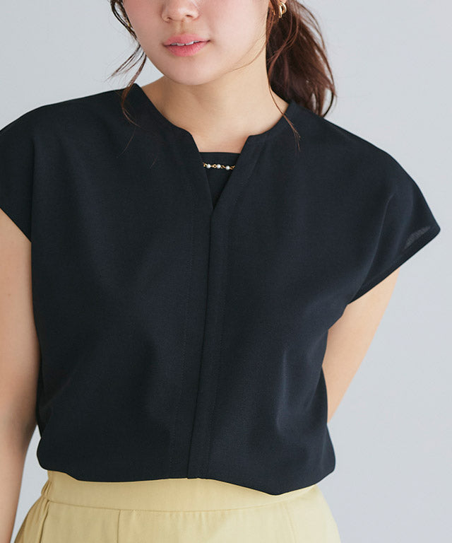 雙面珍珠點綴T恤襯衫