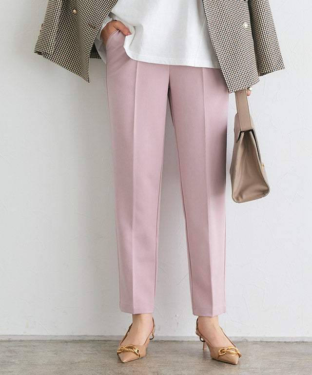 マーベラス バイ ピエロ marvelous by Pierrot 【高身長向け】高見えゆるテーパードパンツ (スモークピンク) スモークピンク