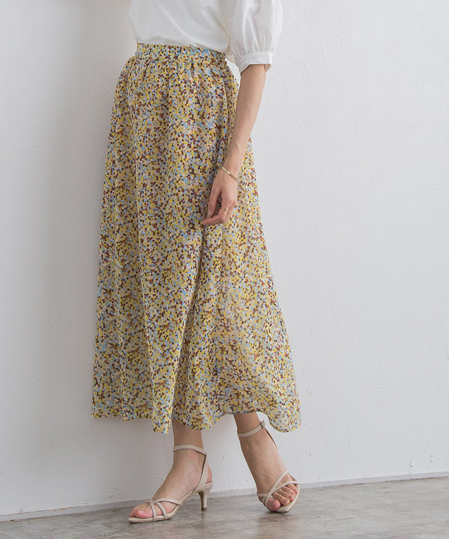 マーベラス バイ ピエロ marvelous by Pierrot ペイント柄ナロースカート