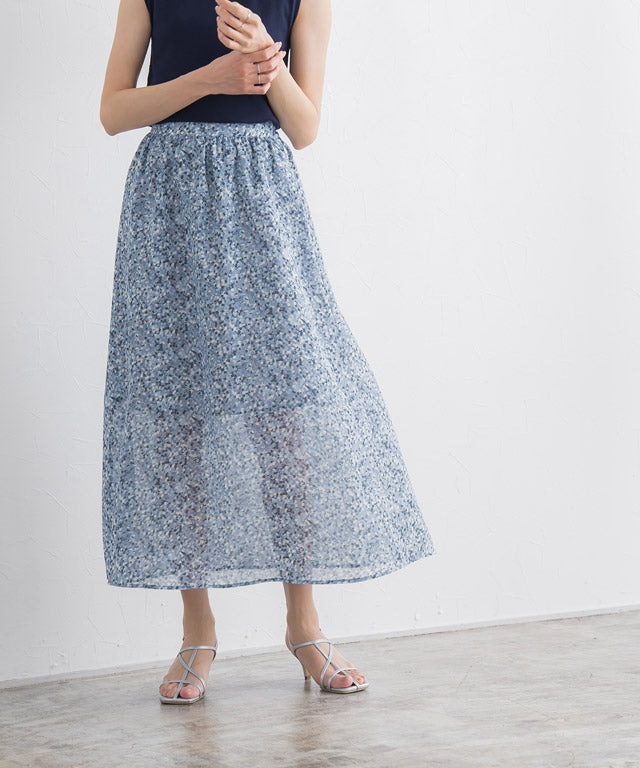 マーベラス バイ ピエロ marvelous by Pierrot ペイント柄ナロースカート