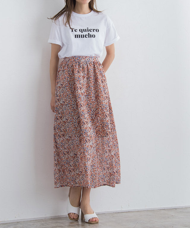 マーベラス バイ ピエロ marvelous by Pierrot ペイント柄ナロースカート