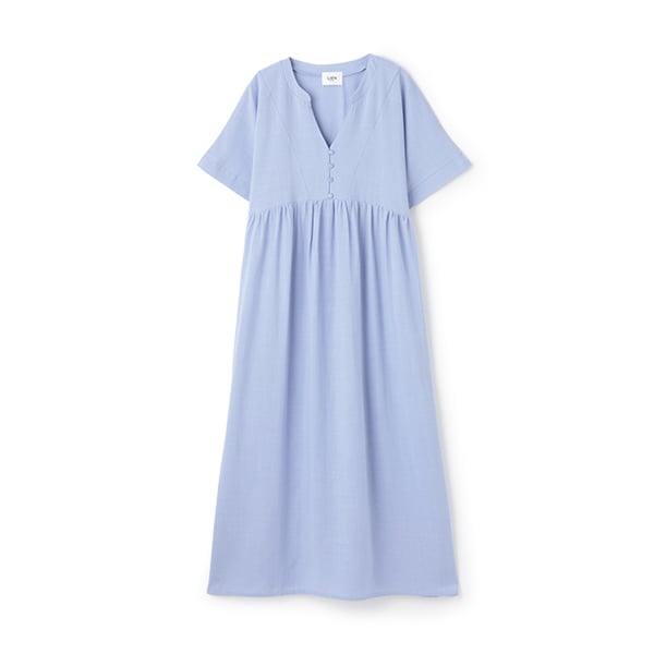 プティマイン リアン petit main LIEN 【親子リンク】総柄ロングワンピース (ブルー) ブルー