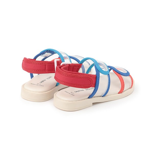 プティマイン petit main 配色クリアサンダル (クロ) クロ