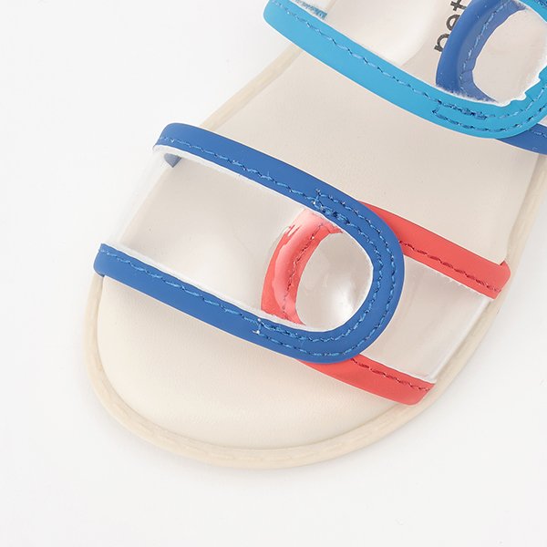 プティマイン petit main 配色クリアサンダル (クロ) クロ