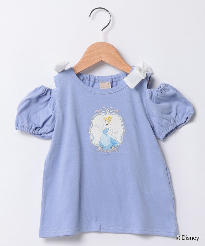 プティマイン petit main 【Disney】2way肩リボンTシャツ,L・ブル-