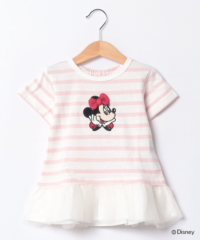 プティマイン petit main 【Disney】ボーダーアップリケT