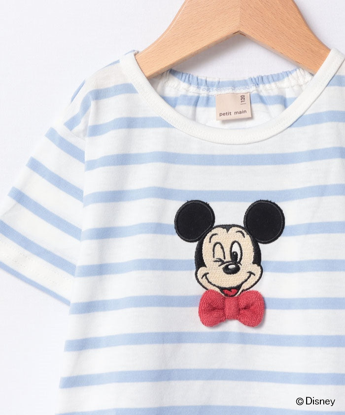 プティマイン petit main 【Disney】ボーダーアップリケT