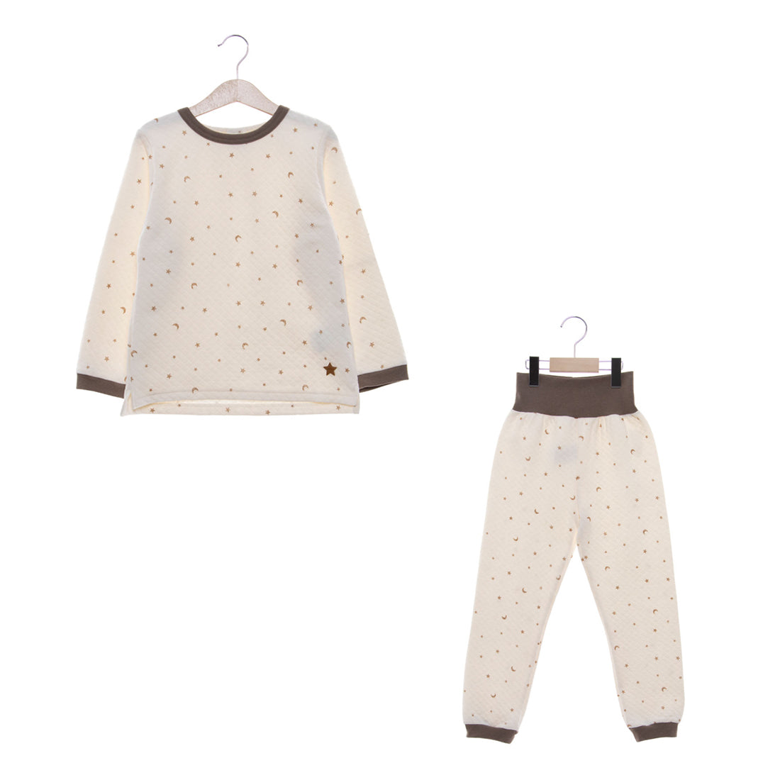 プティマイン petit main キラキラ星柄キルトパジャマ