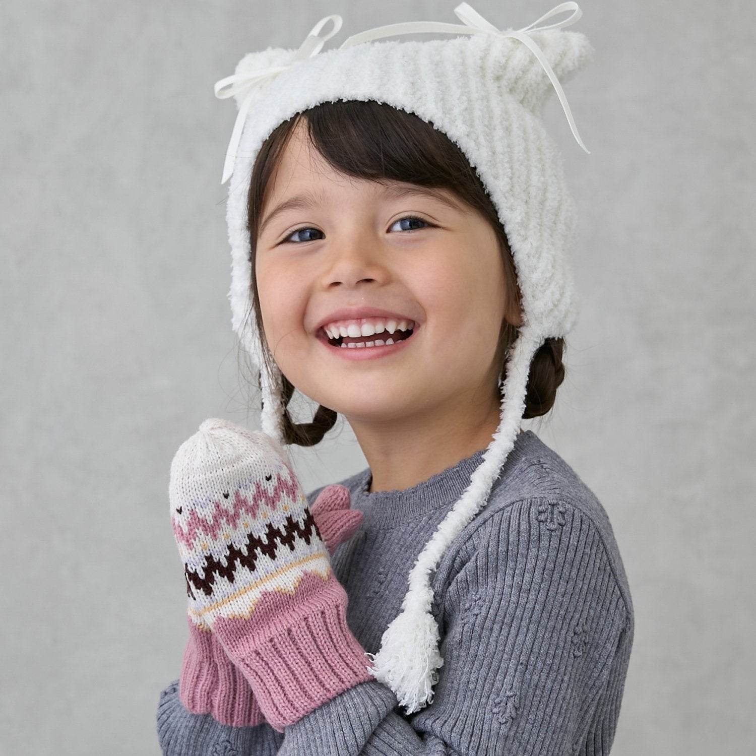 プティマイン petit main ノルディックミトン (L・ピンク) L・ピンク