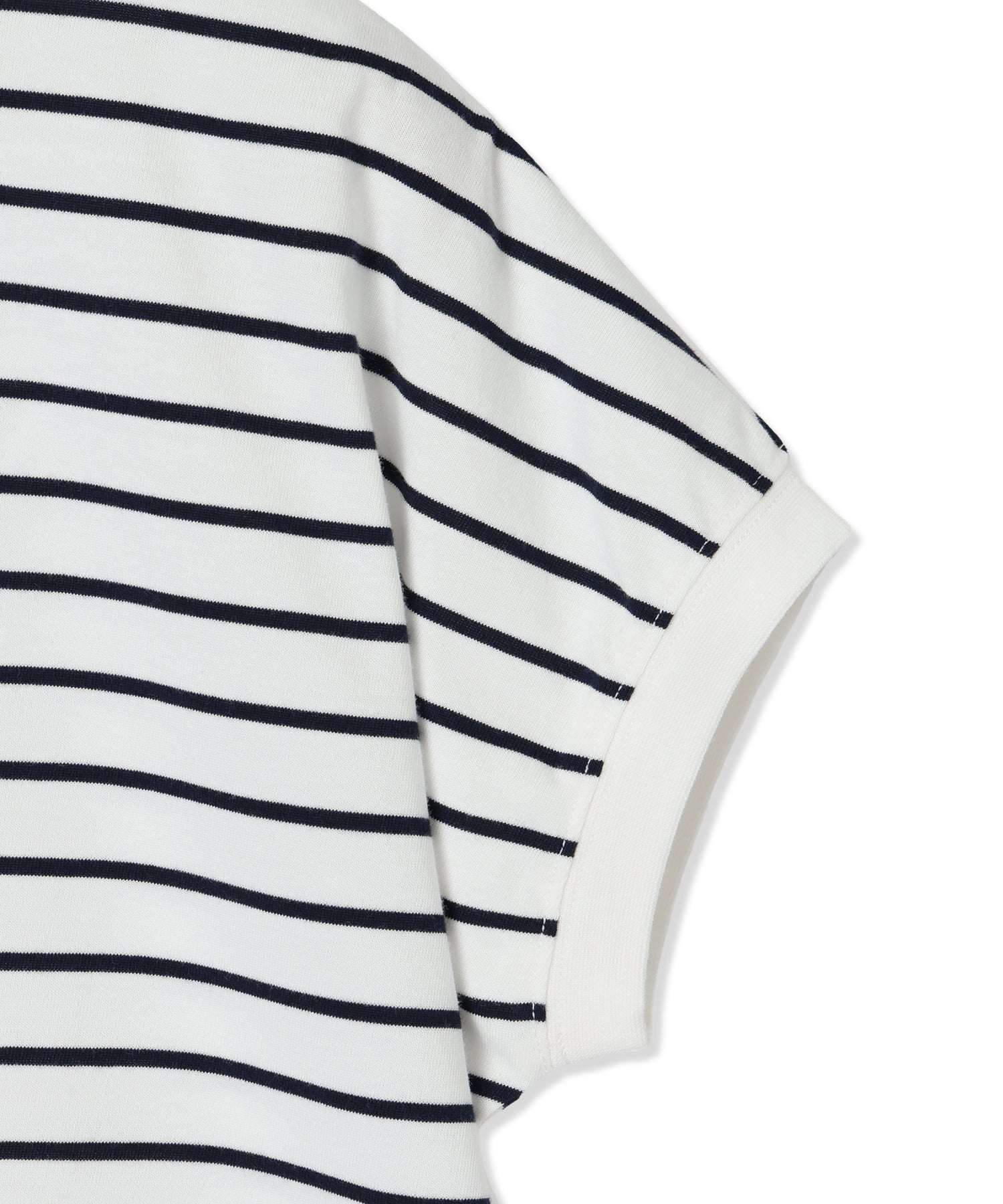 プチ オンフルール Petit Honfleur 【UVカット】【接触冷感】ボーダーTシャツ (ホワイト) ホワイト