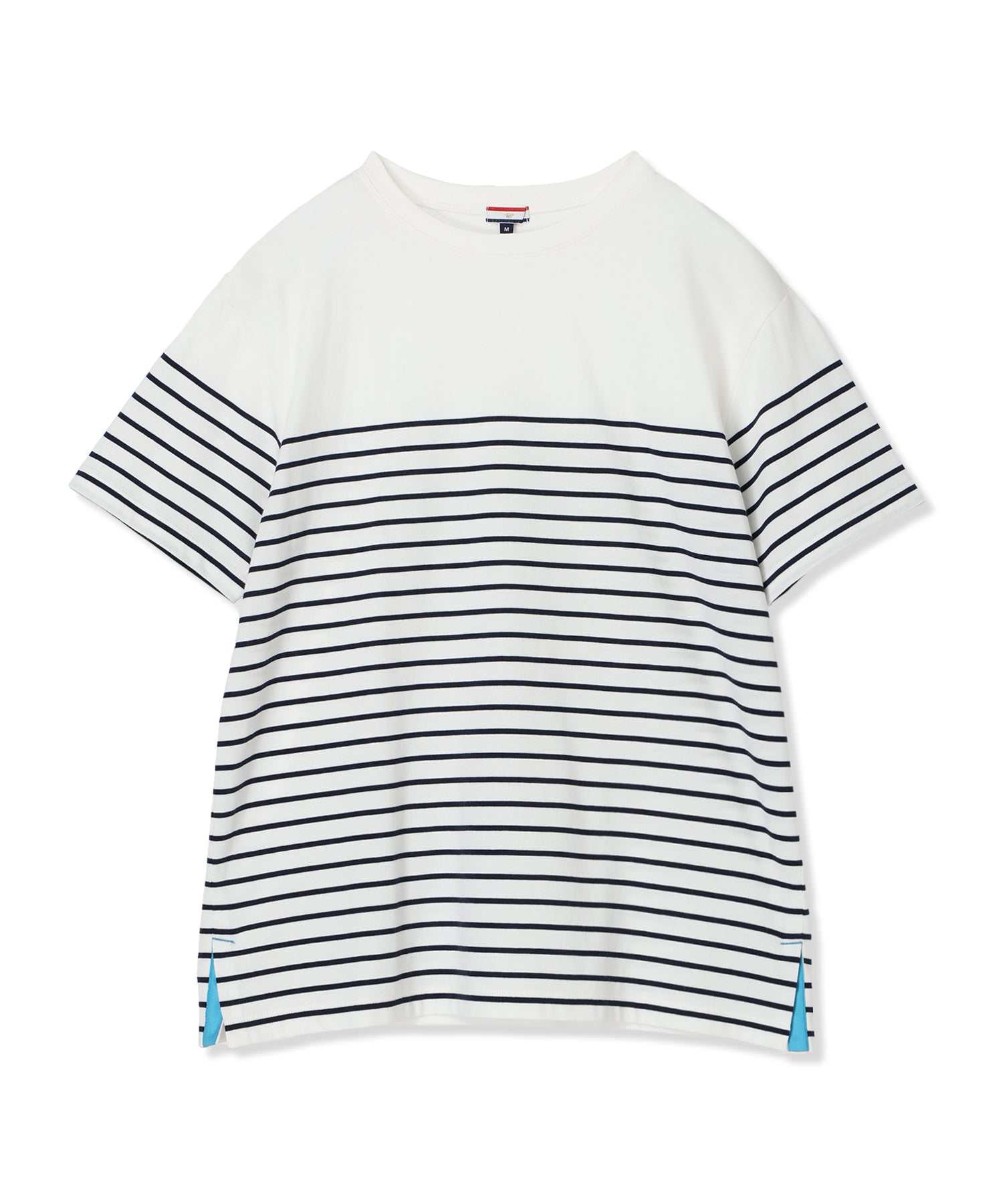 プチ オンフルール Petit Honfleur 【UVカット】【接触冷感】パネルボーダーTシャツ (ピンク) ピンク