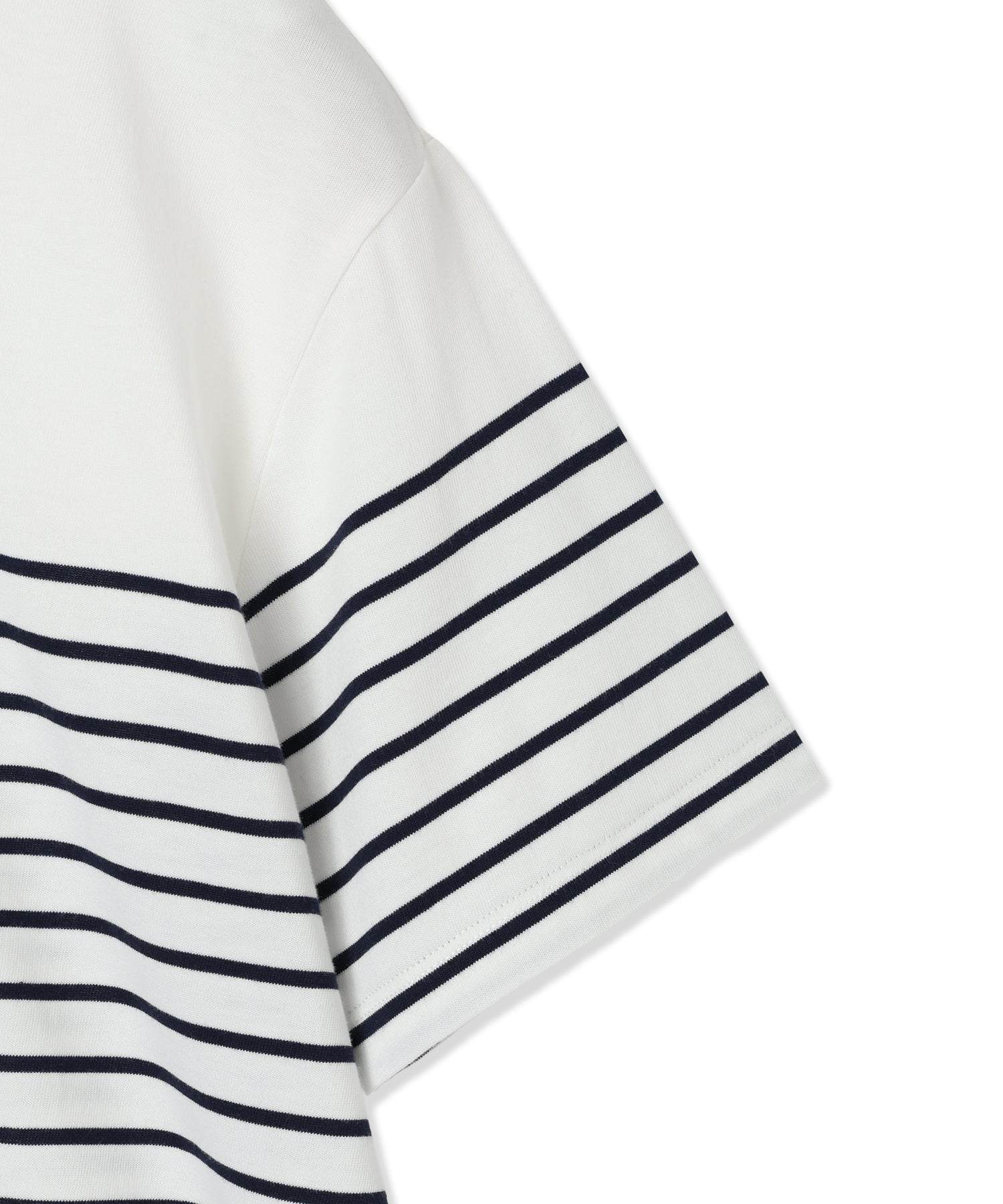 プチ オンフルール Petit Honfleur 【UVカット】【接触冷感】パネルボーダーTシャツ (ピンク) ピンク