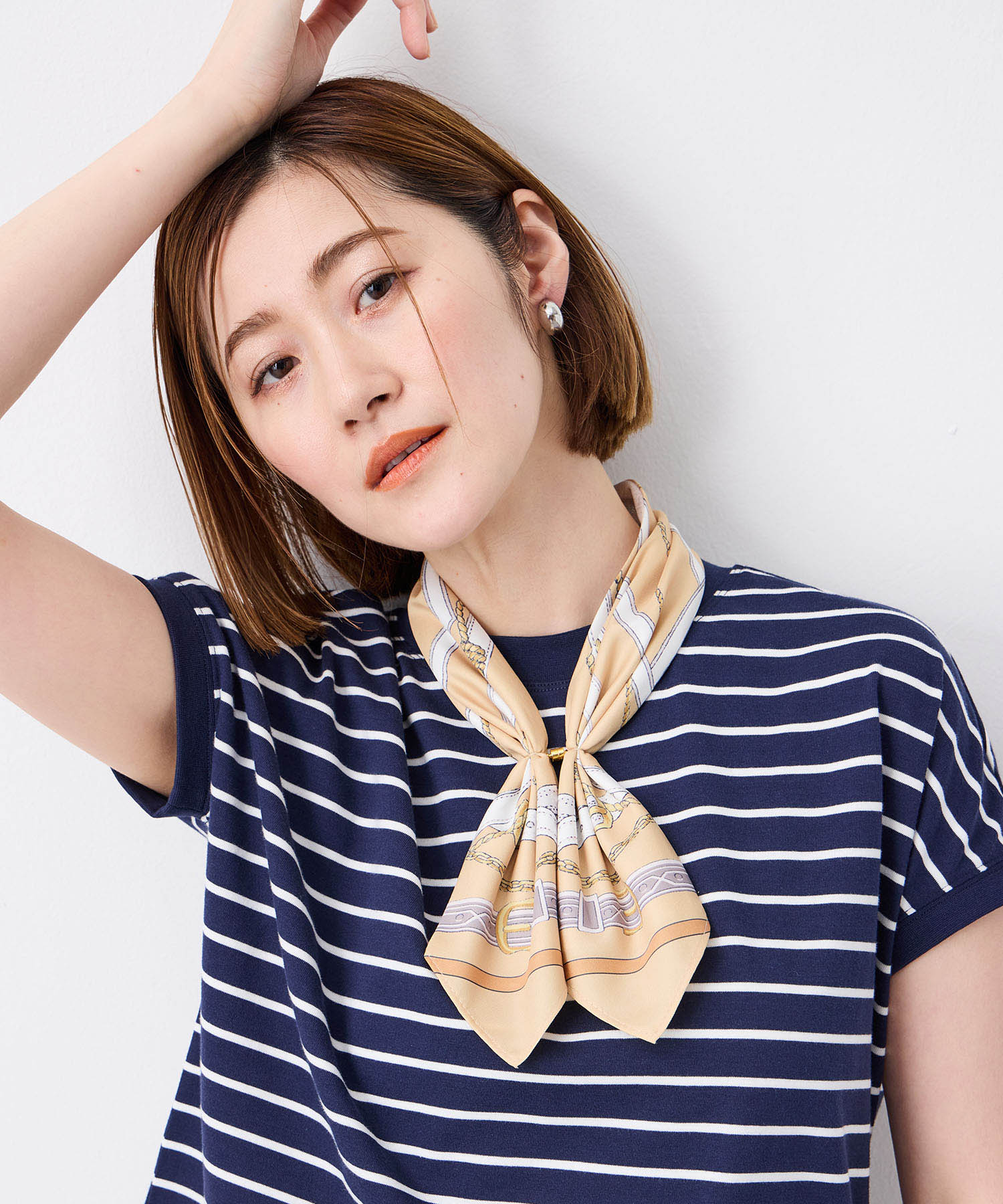 プチ オンフルール Petit Honfleur 【接触冷感】スカーフ (ブルー) ブルー