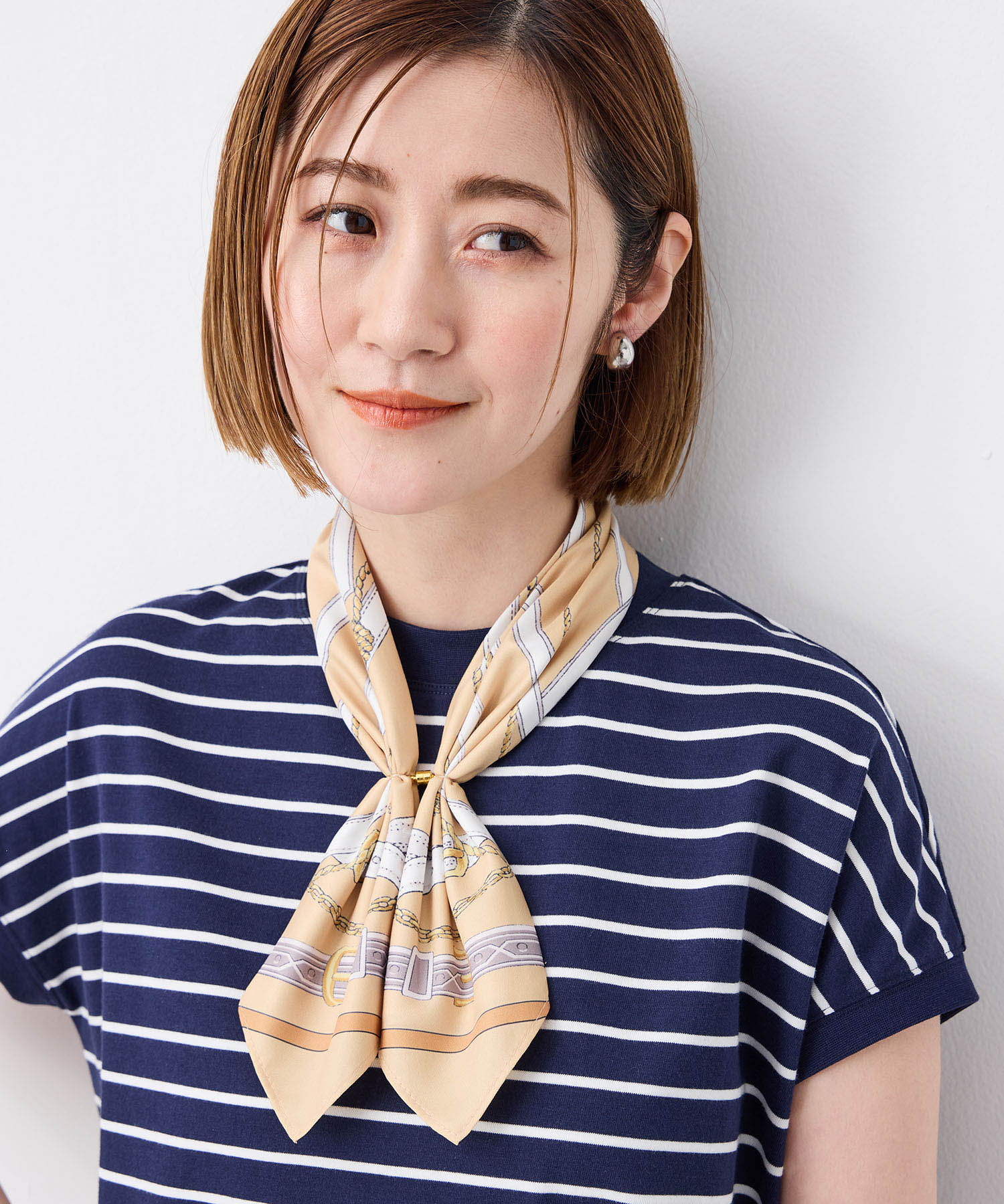 プチ オンフルール Petit Honfleur 【接触冷感】スカーフ (ブルー) ブルー