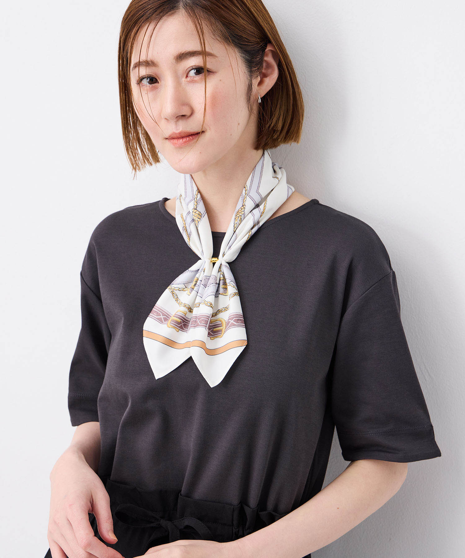 プチ オンフルール Petit Honfleur 【接触冷感】スカーフ (ブルー) ブルー