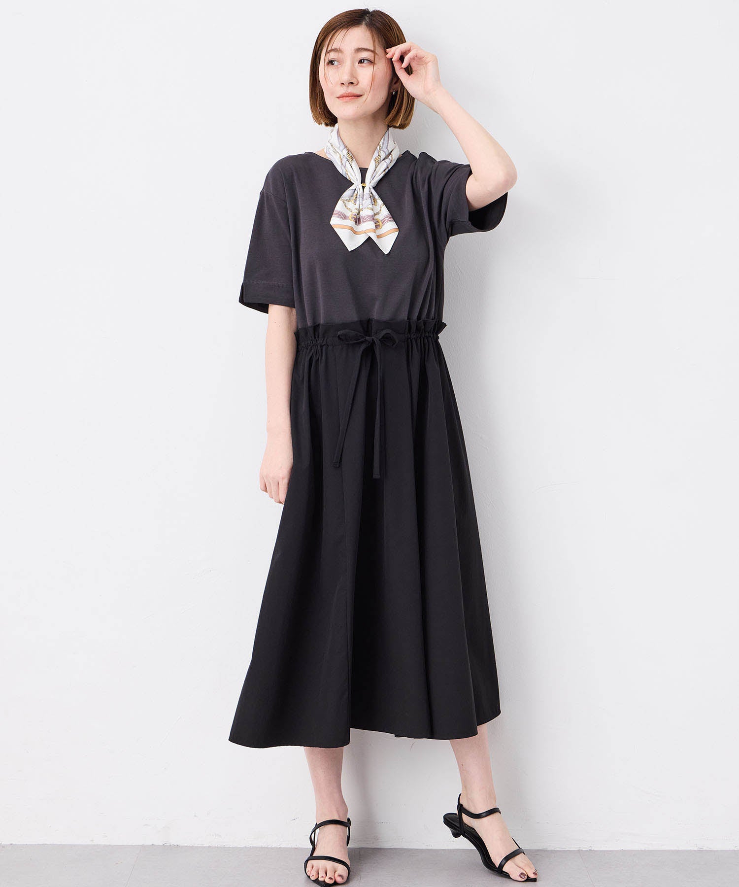 プチ オンフルール Petit Honfleur 【接触冷感】スカーフ (ブルー) ブルー