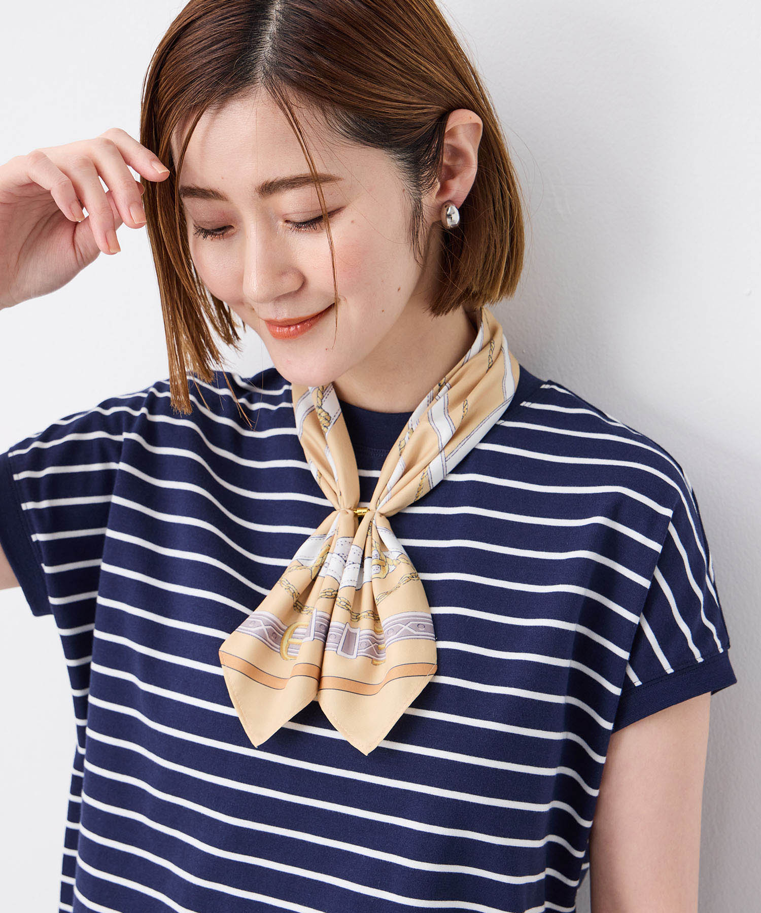 プチ オンフルール Petit Honfleur 【接触冷感】スカーフ (ブルー) ブルー