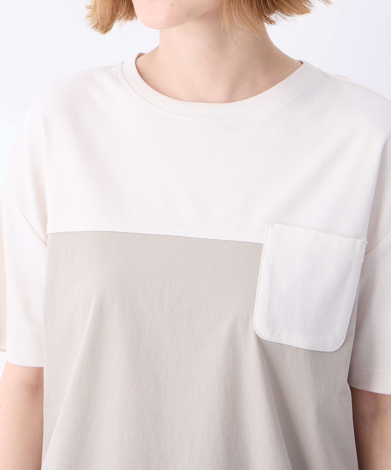 プチ オンフルール Petit Honfleur 【冷感】【UVカット】ドッキングポケットプルオーバー (グレー) グレー