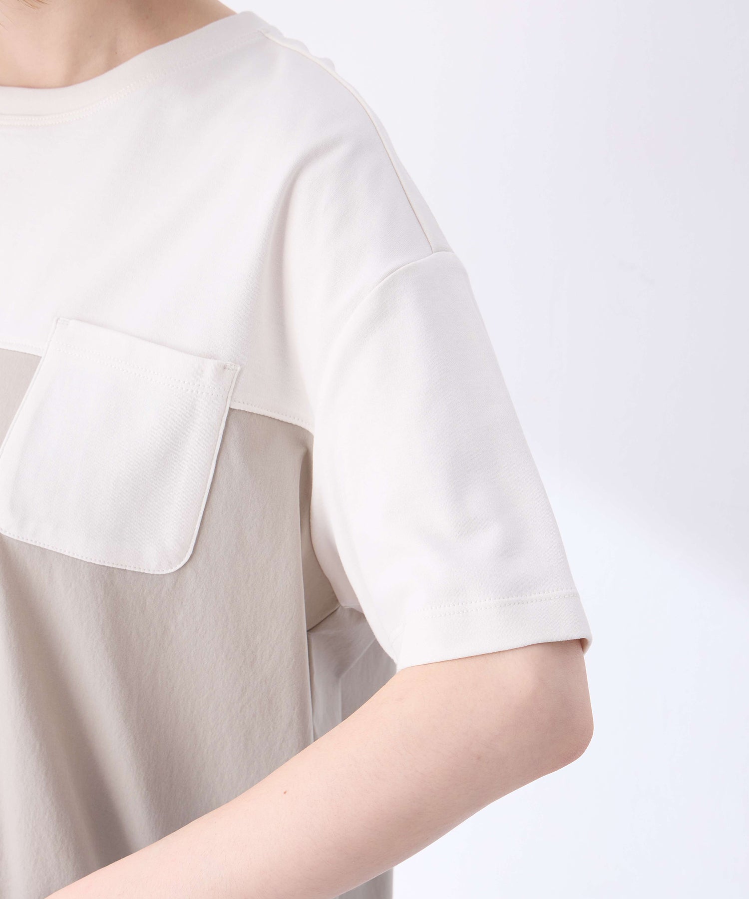 プチ オンフルール Petit Honfleur 【冷感】【UVカット】ドッキングポケットプルオーバー (グレー) グレー