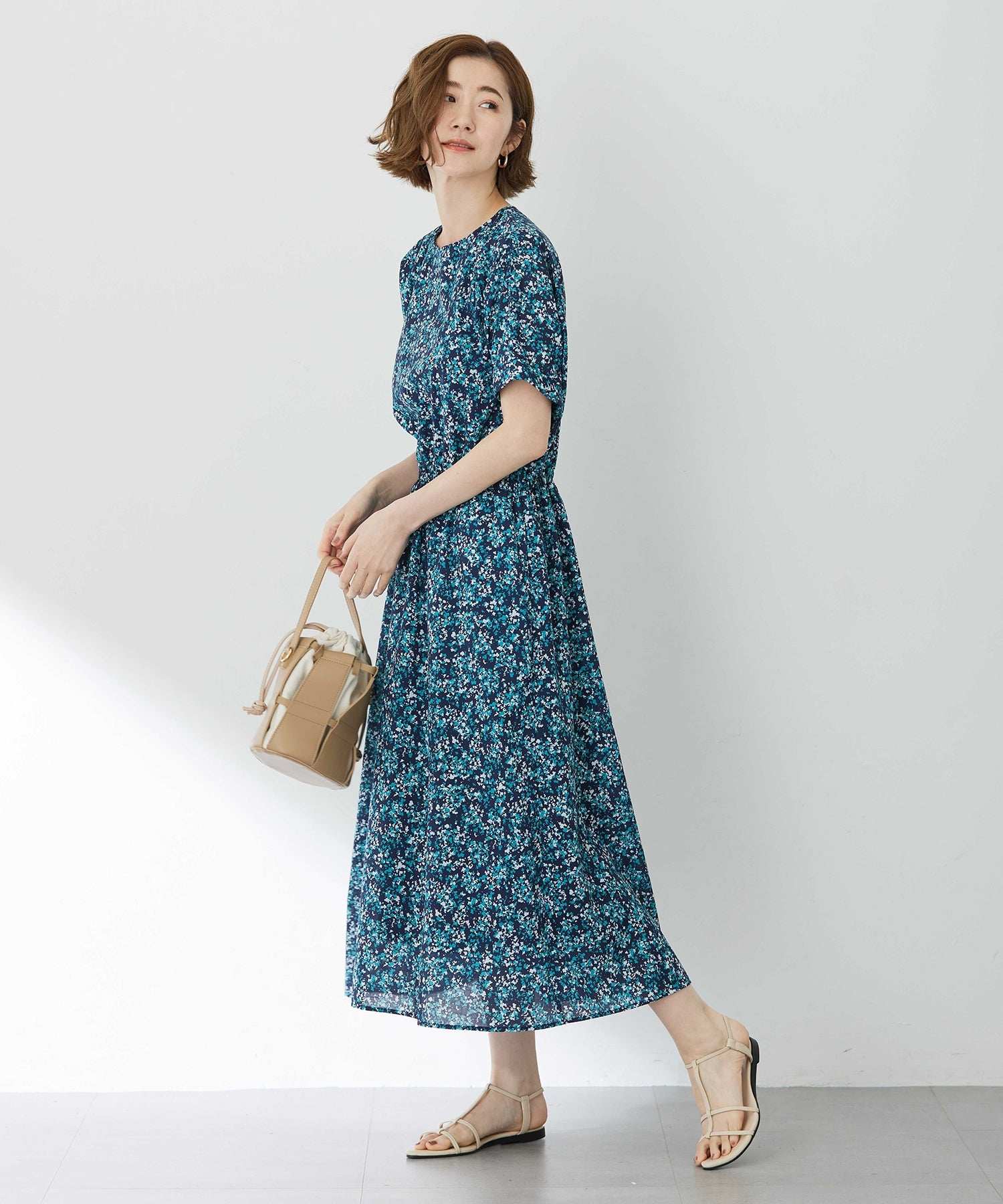 プチ オンフルール Petit Honfleur アパッシュプリントワンピース (グリーン) グリーン