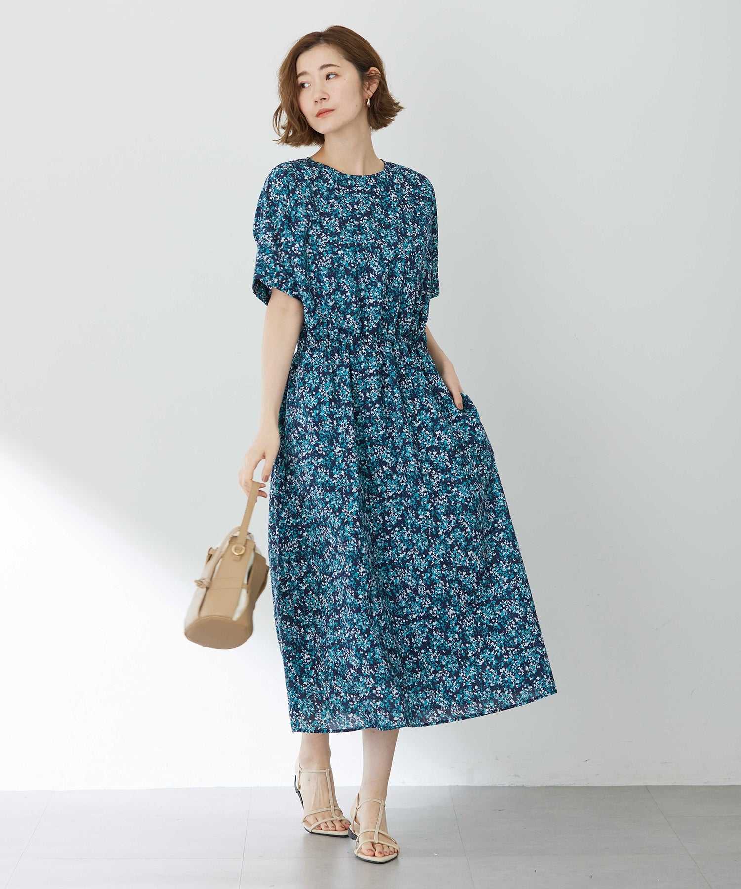 プチ オンフルール Petit Honfleur アパッシュプリントワンピース (グリーン) グリーン