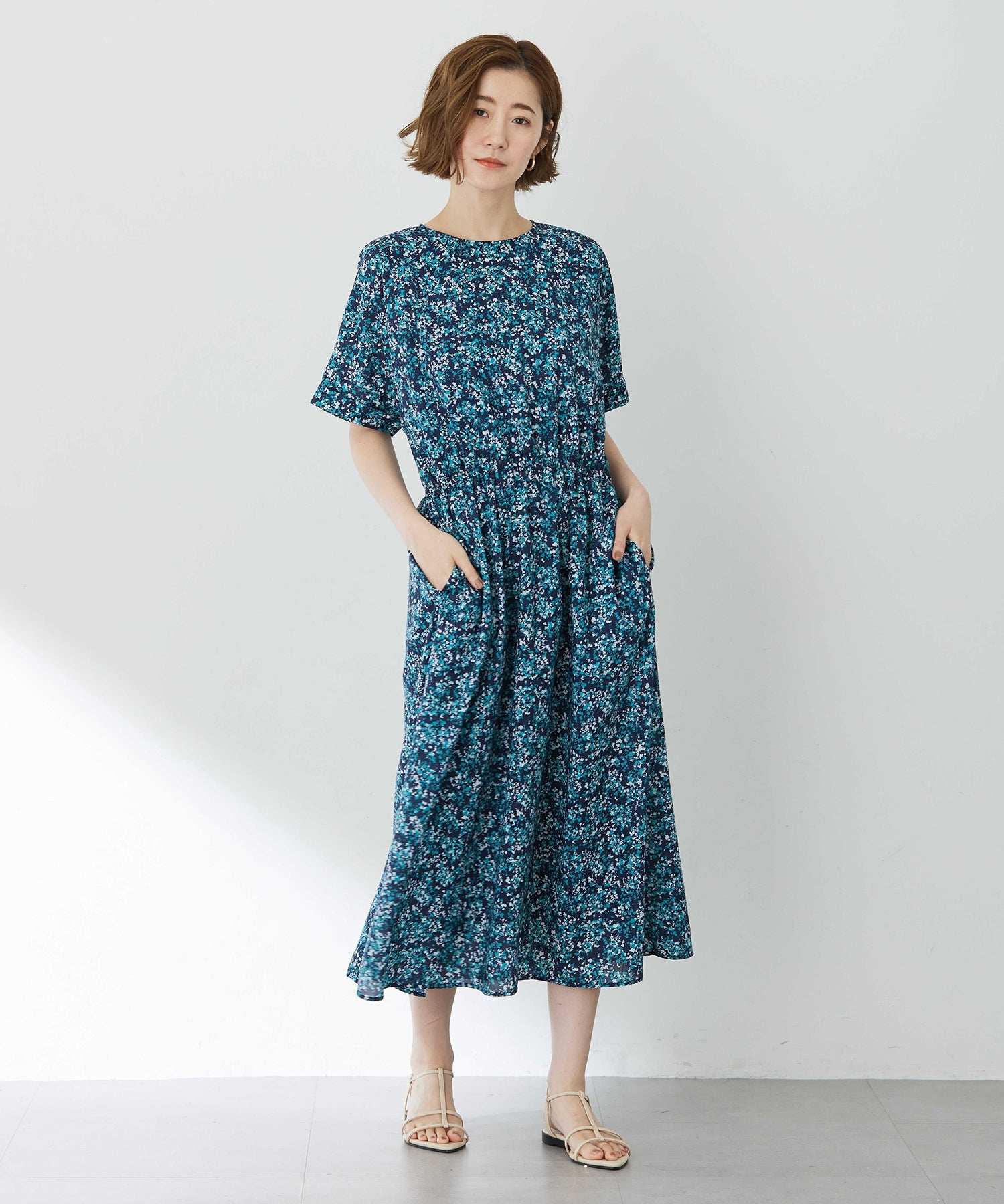 プチ オンフルール Petit Honfleur アパッシュプリントワンピース (グリーン) グリーン